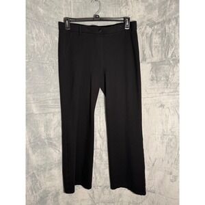 Betabrand Dress Pants Black Straight Leg XL Office Workwear Trouser pull on